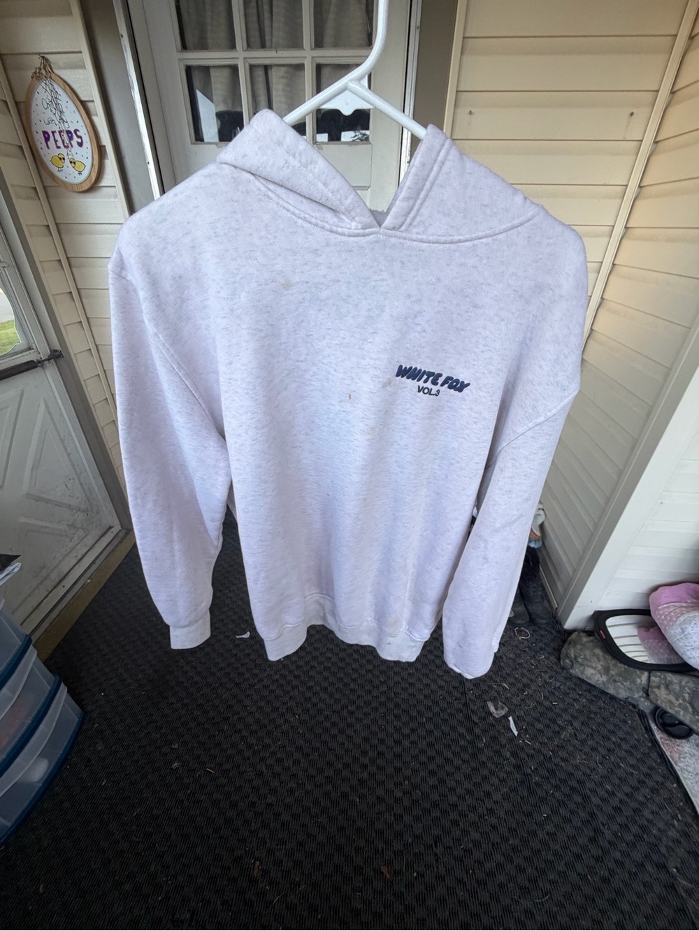 White Fox Boutique Light Gray Logo Hoodie